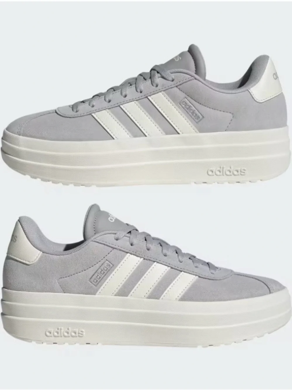 Size 7 Women’s Addidas VL Court Bold Sneakers - Gray